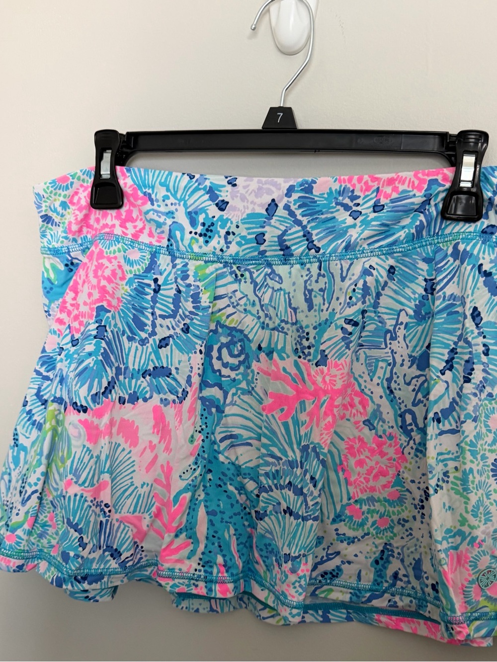 Lilly Pulitzer Pink & Aqua Floral Athletic Skort